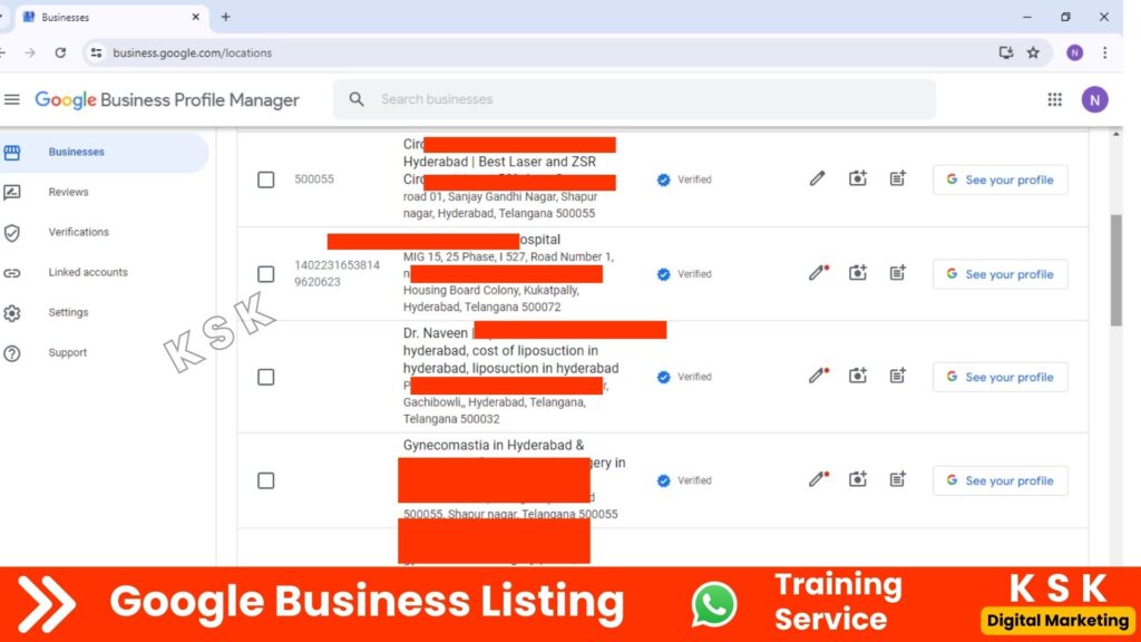 ksk digital markting telugu training service seo